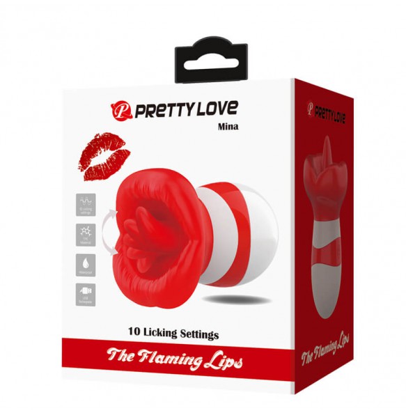 Pretty Love - Mina Powerful Licking Vibrating Massager (Chargeable - Red) Pretty Love - Mina Powerful Licking Vibrating Massager (Chargeable - Red)